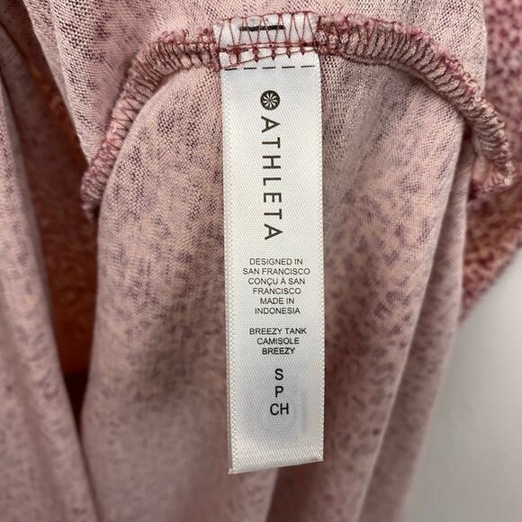 Athleta Breezy Pink Animal Print Tank Top size Small - Picture 6 of 8